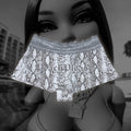 Bambi Lace Boyshort | Snakeskin