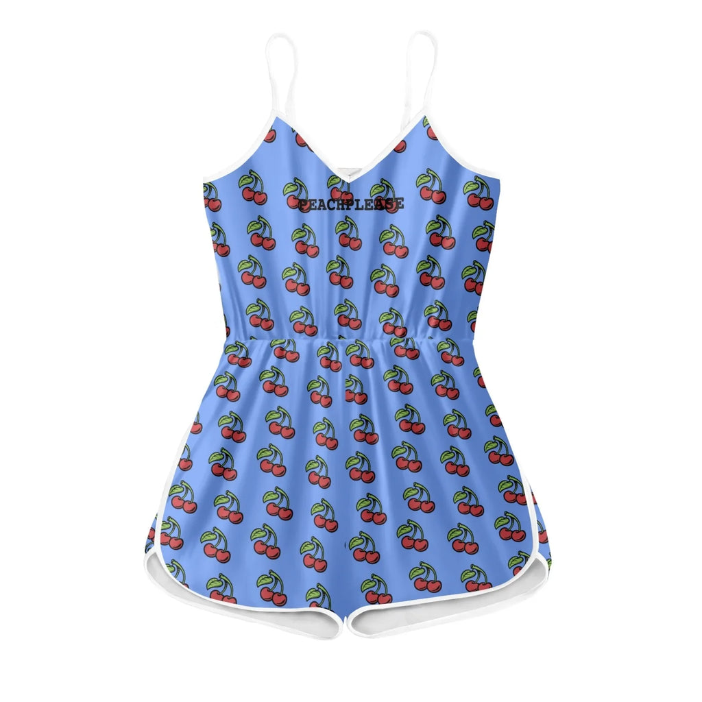 Baddie Booty Romper ☆ Blue Cherry