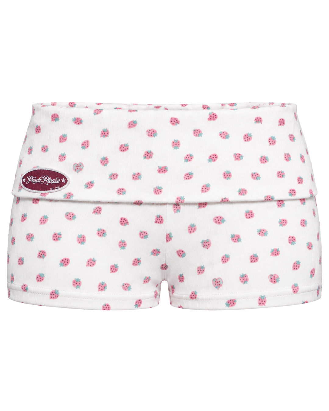Cozy Baddie Foldover Mini Shorts☆ Strawberry Milk