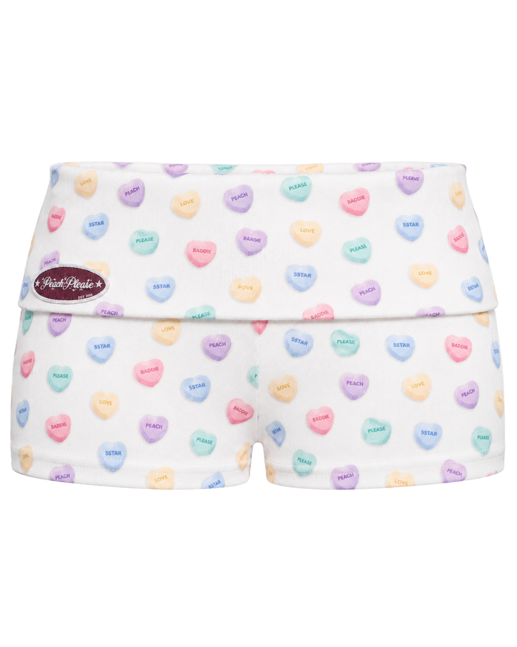 Cozy Baddie Foldover Mini Shorts ☆ Heart Candy