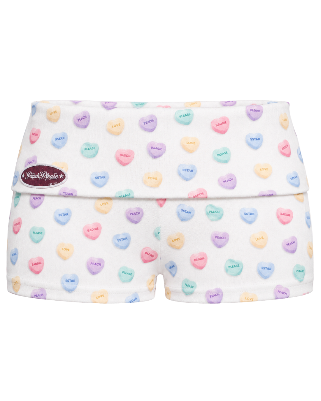 Cozy Baddie Foldover Mini Shorts ☆ Heart Candy