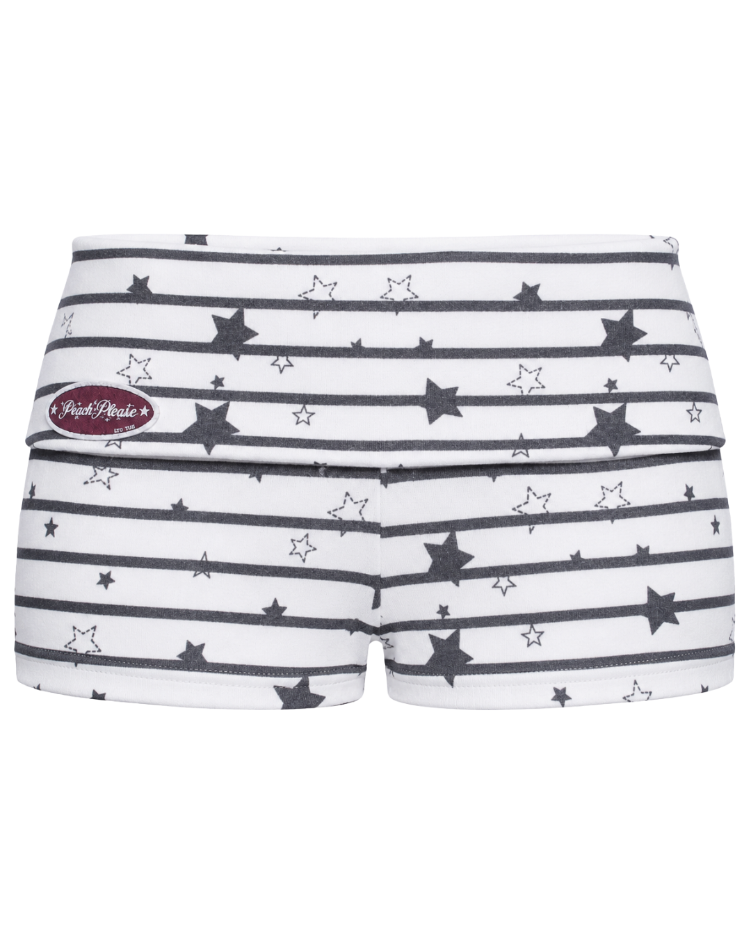 Cozy Baddie Foldover Mini Shorts ☆ Stripe Star