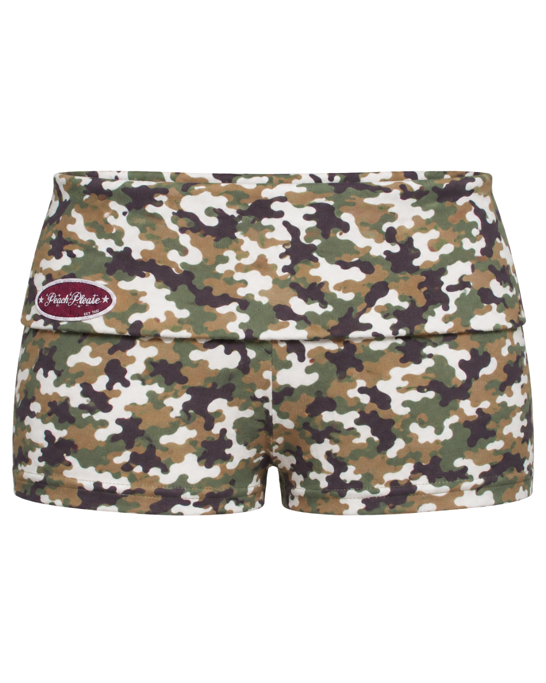 Cozy Baddie Foldover Mini Shorts ☆ Camo