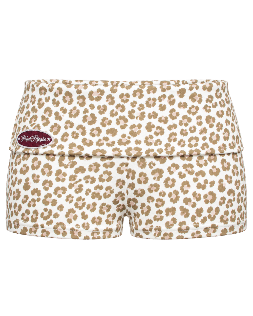 Cozy Baddie Foldover Mini Shorts ☆ Butter Leopard