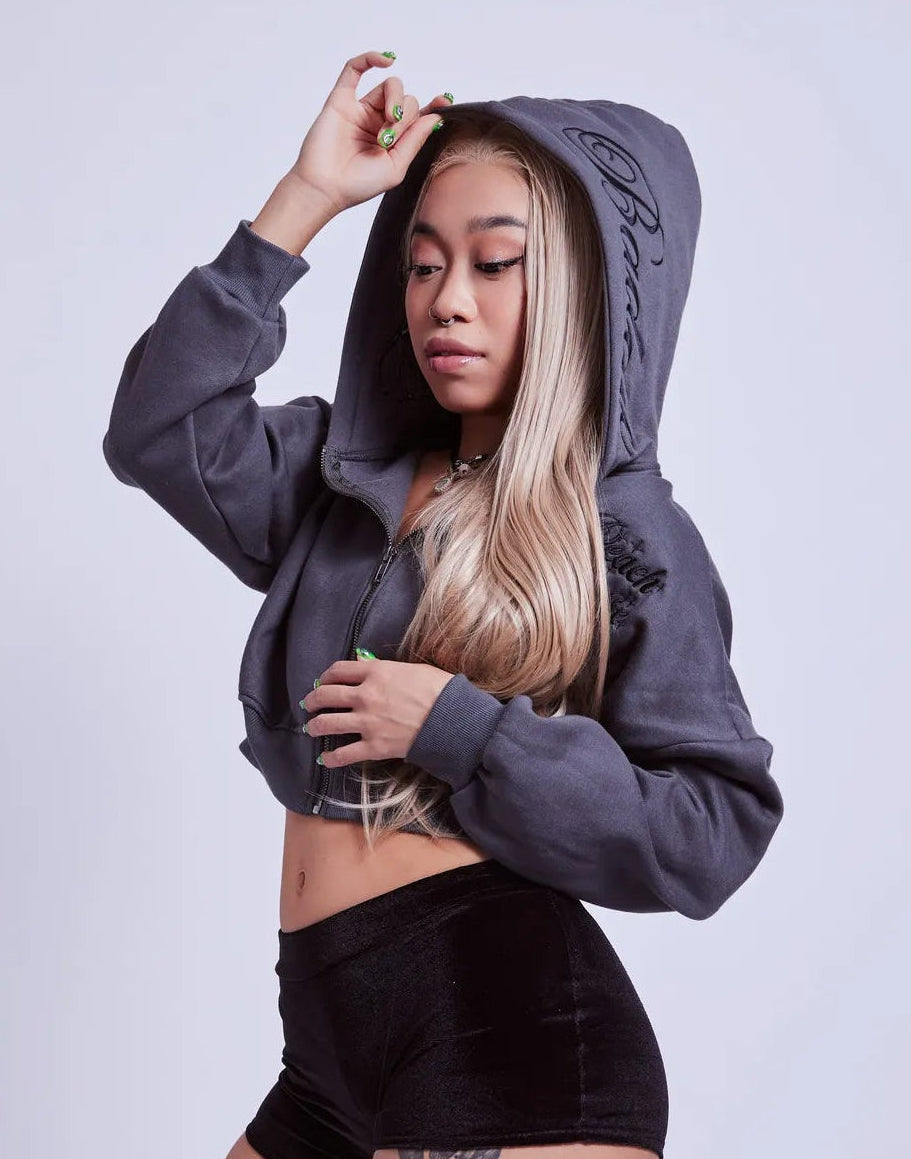 PeachBaddie Signature Jacket – Dark Gray