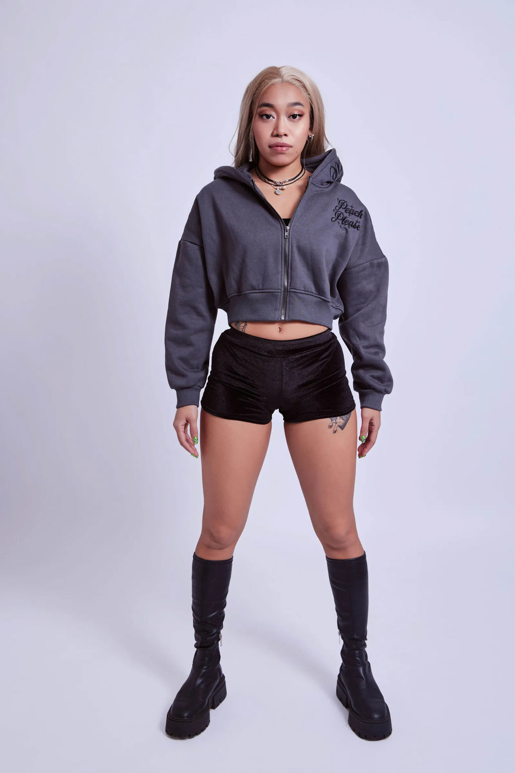 PeachBaddie Signature Jacket – Dark Gray