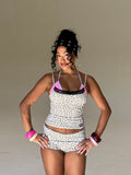 Cozy Baddie Foldover Mini Shorts ☆ Butter Leopard